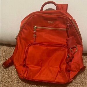 Women's TUMI Voyageur 'Hagen' Red Nylon/Leather Rucksack Backpack